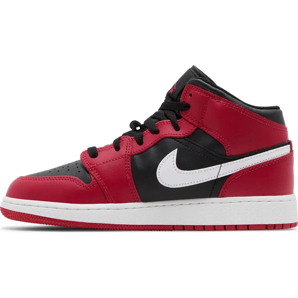 Jordan 1 Mid Gym Red Black White (GS) [DQ8423-061]