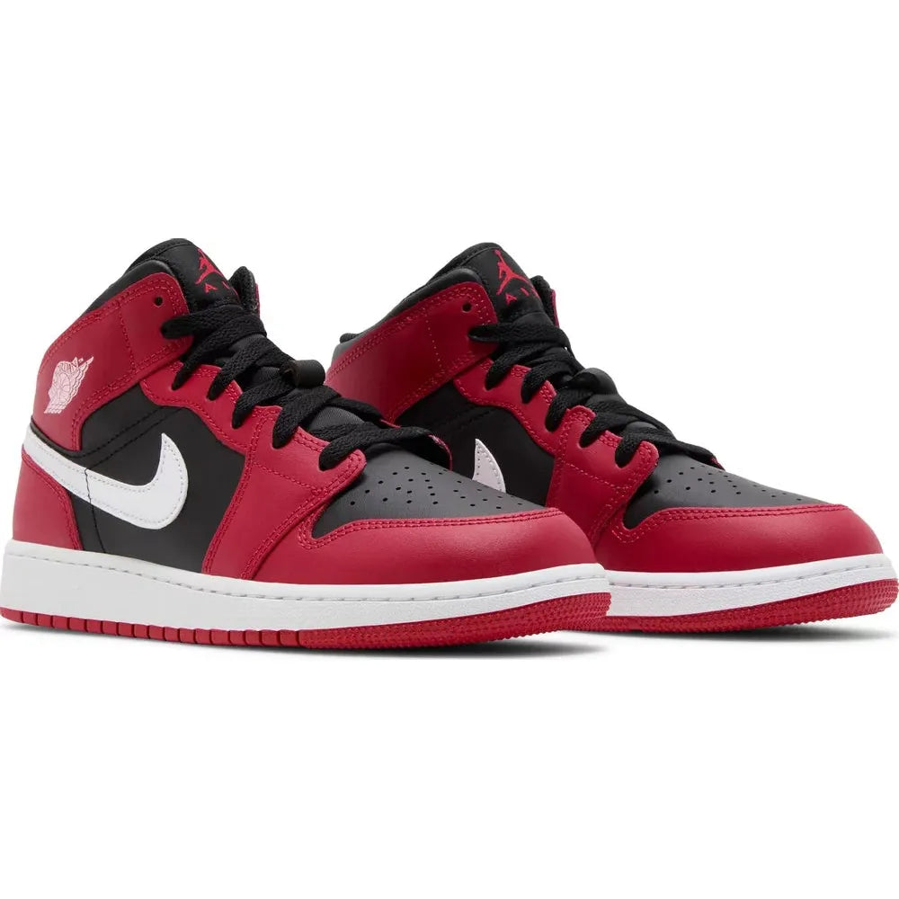 Jordan 1 Mid Gym Red Black White (GS) [DQ8423-061]