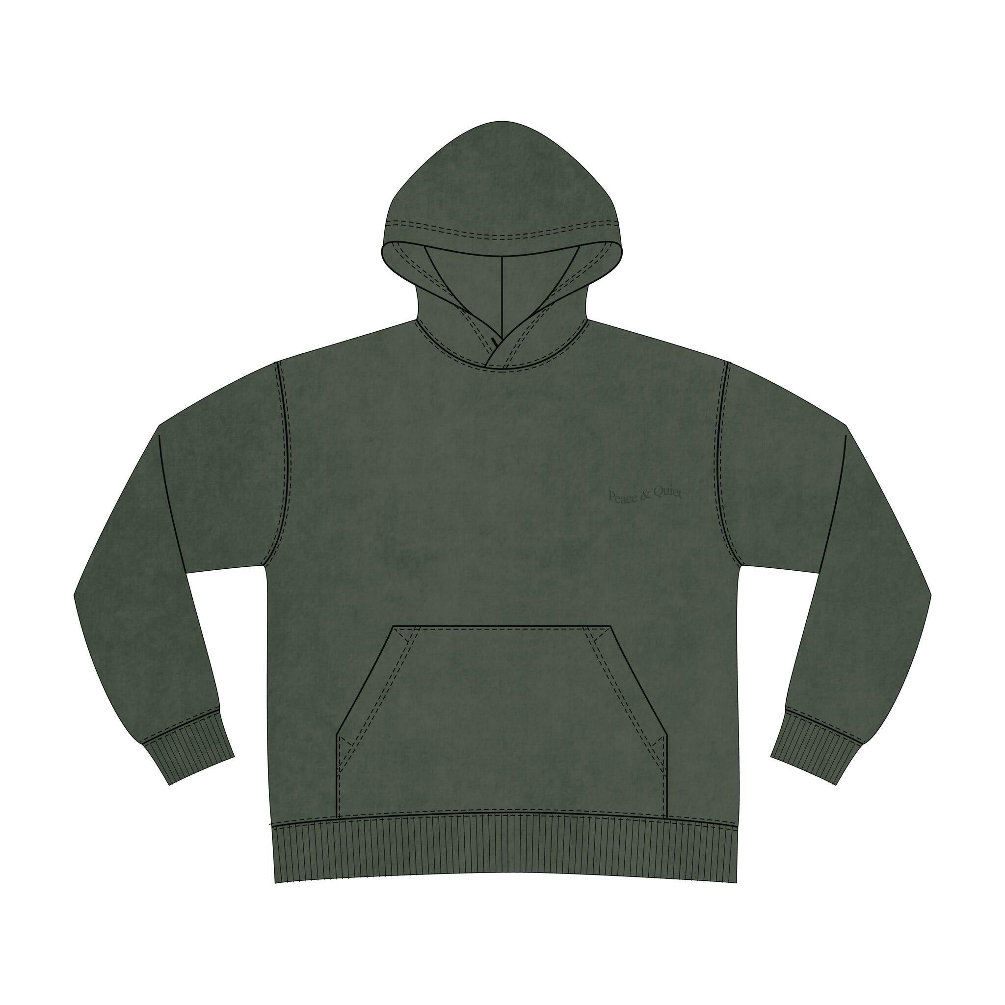 MoPQ Wordmark Pigment Dyed Hoodie"Forest"