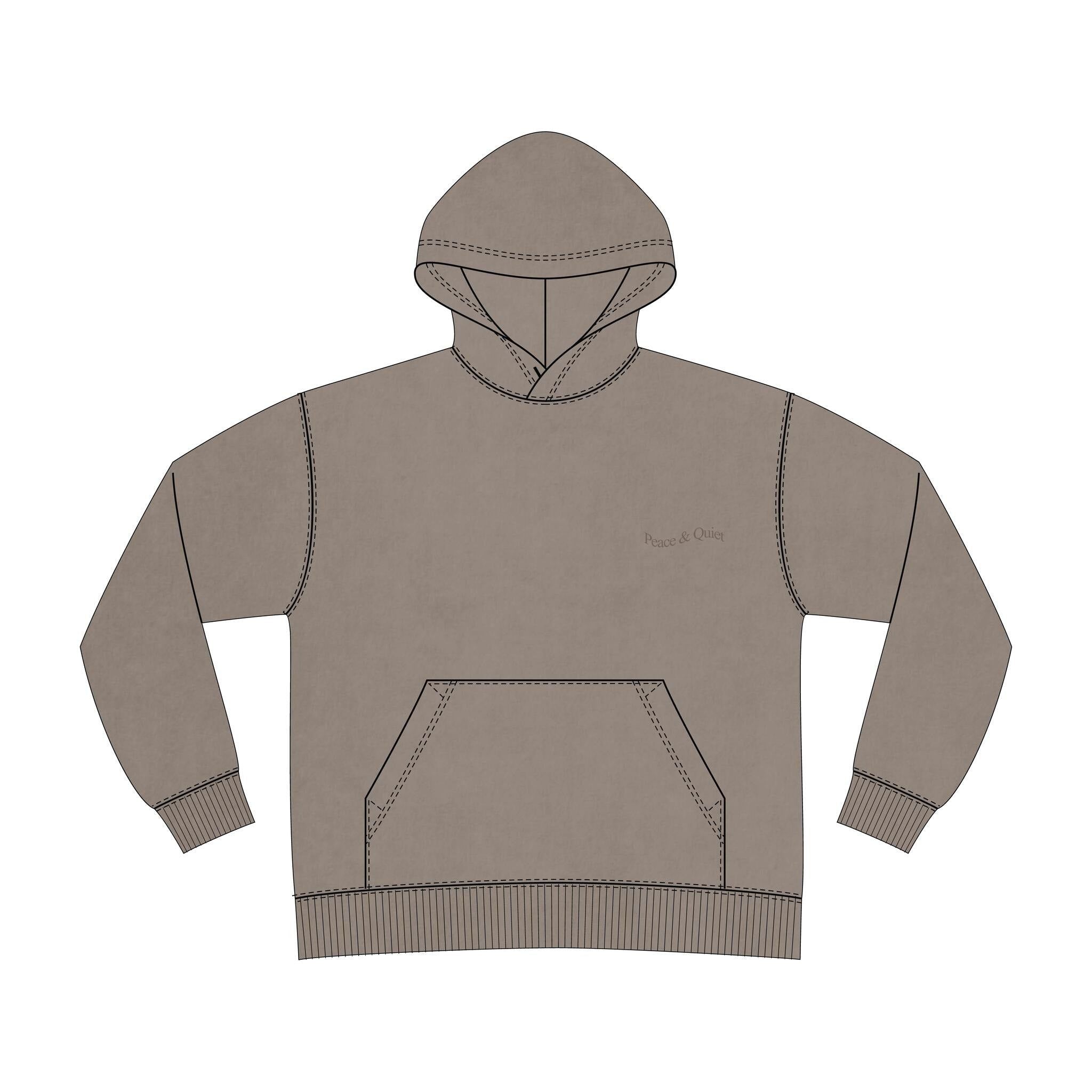 MoPQ Wordmark Pigment Dyed Hoodie"Taupe"